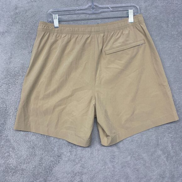 American Eagle Shorts Mens Medium Tan Swim Trunks Brief Lined Performance Pocket - Picture 6 of 9
